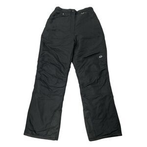 Slalom Ski Snow Pants Womens Medium Black Nylon Insulated Snowboarding Winter
